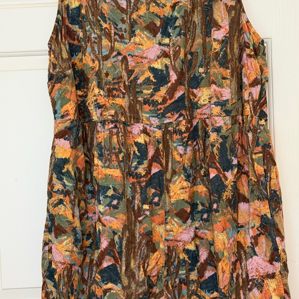 Lucy & Yak Bowie Sleeveless Corduroy Jumpsuit in Nevada Print Size 20 Boutique - Picture 4 of 12